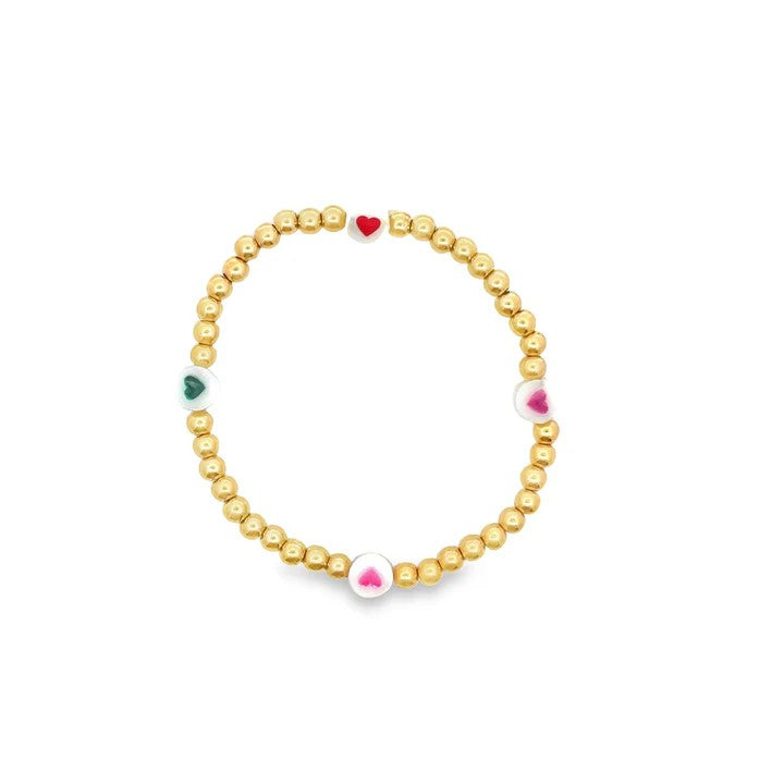 4 Heart Bead Bracelet