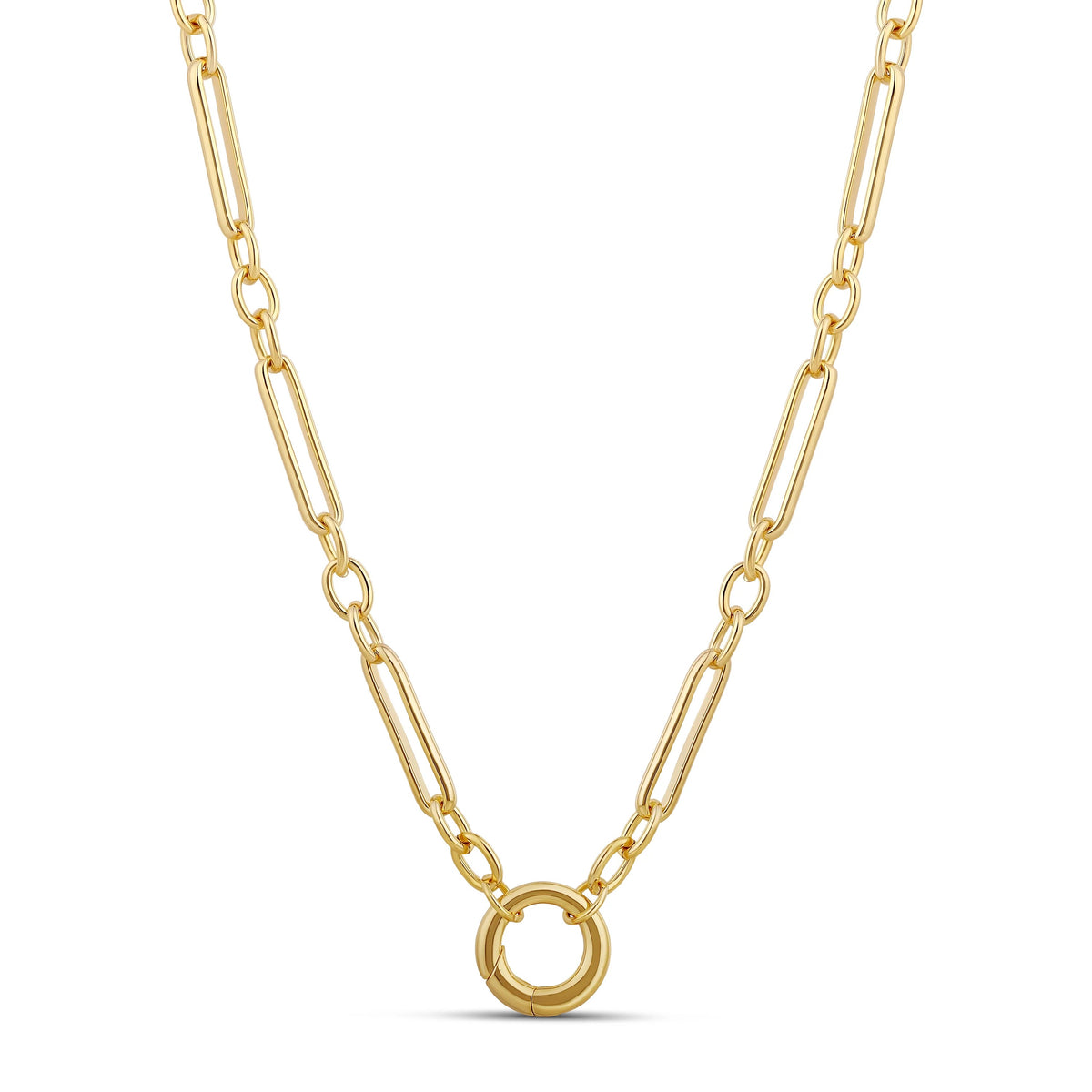 Fancy Link Push Clasp Necklace