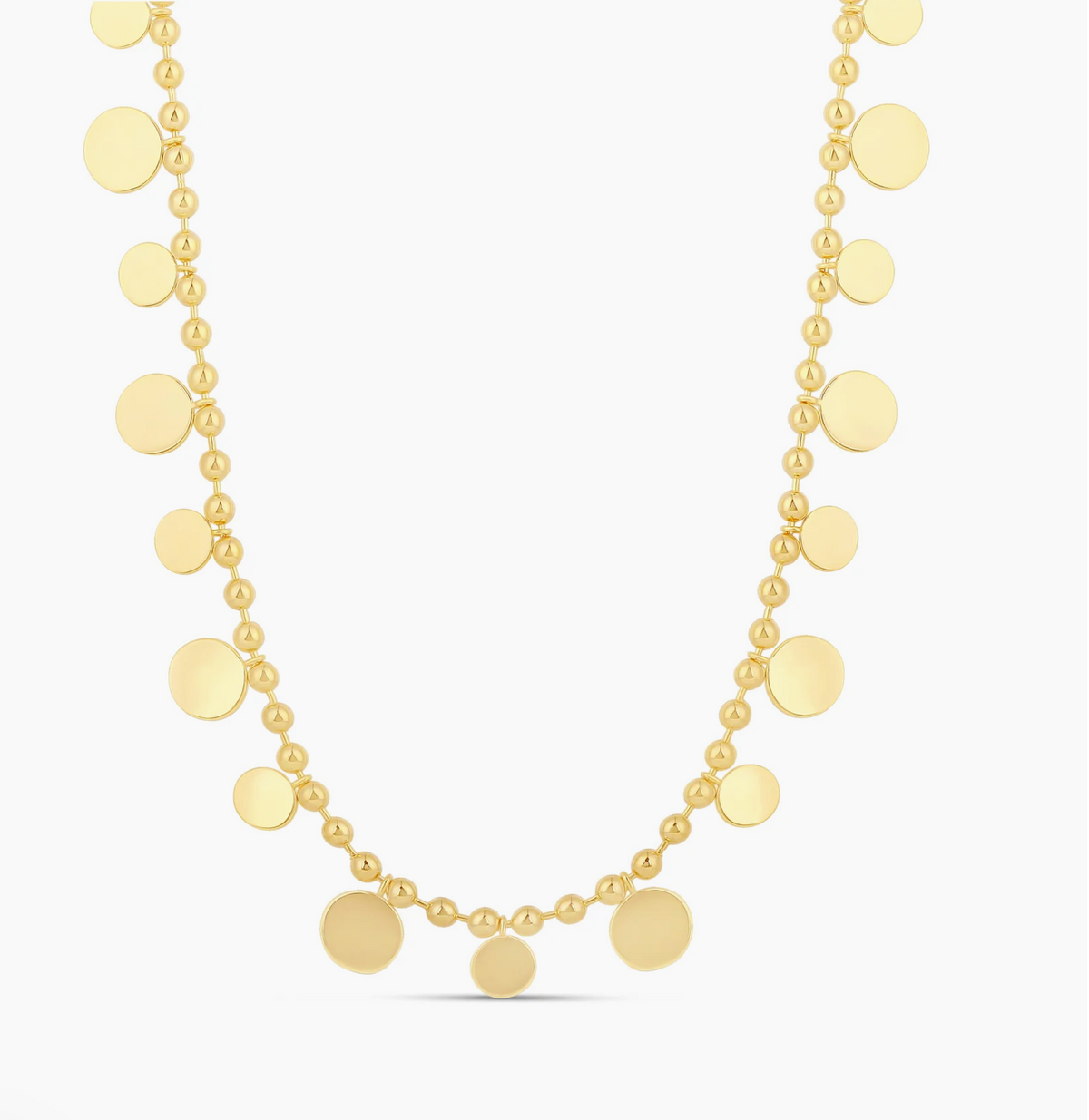 Multi Disk Dangle Necklace
