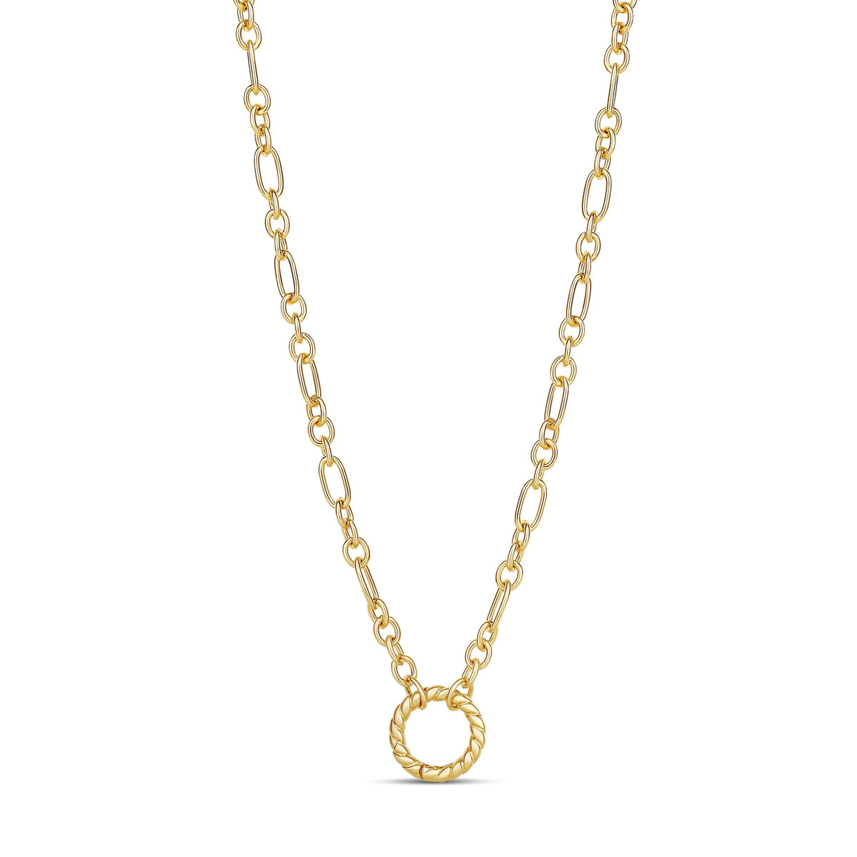 Twisted Push Clasp Link Necklace
