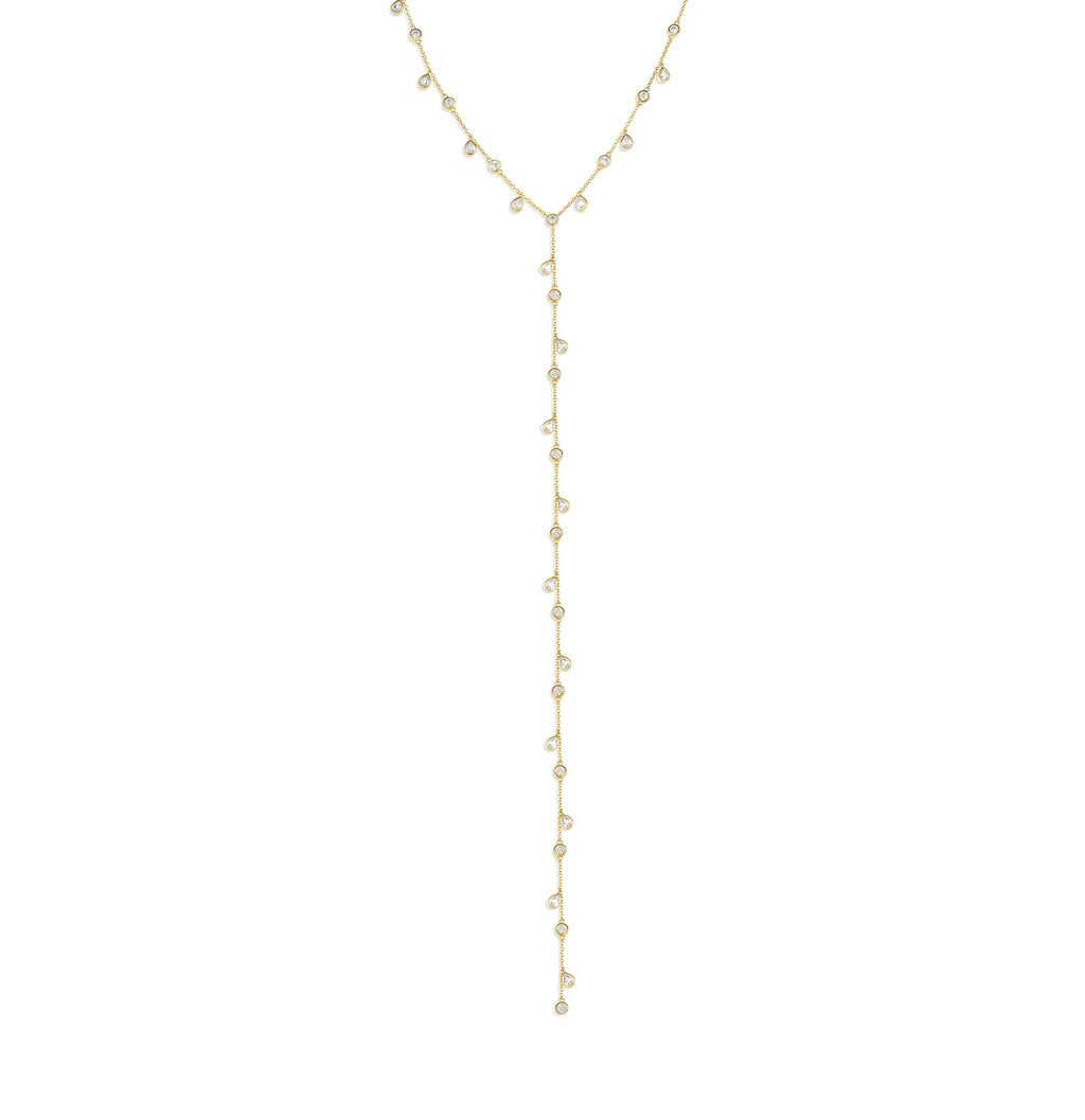 Dripping Diamonds Lariat Necklace