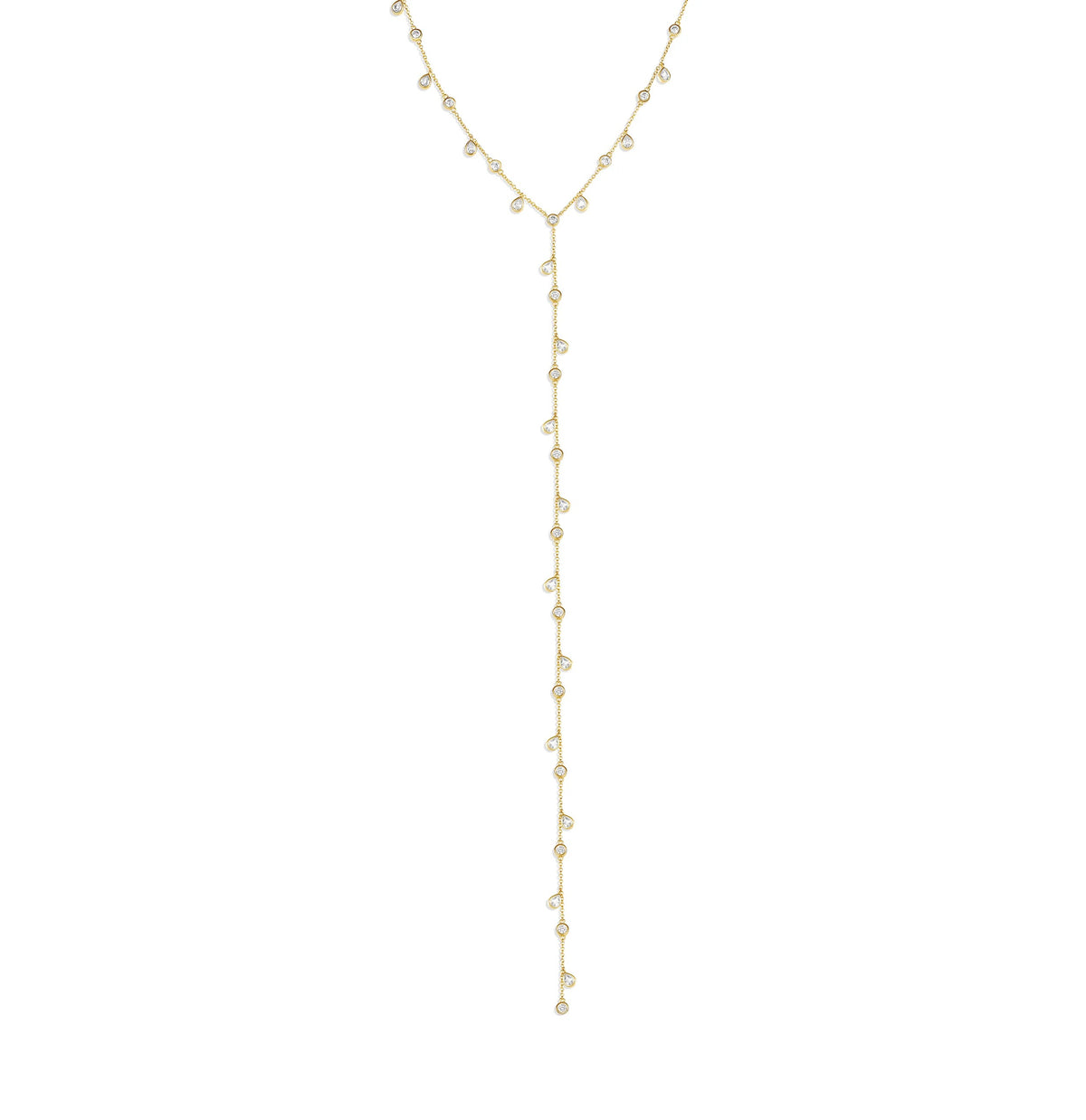 Dripping Diamonds Lariat Necklace