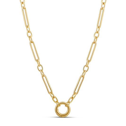Fancy Link Push Clasp Necklace