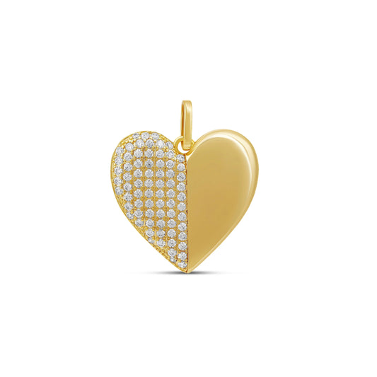 Half & Heart Charm