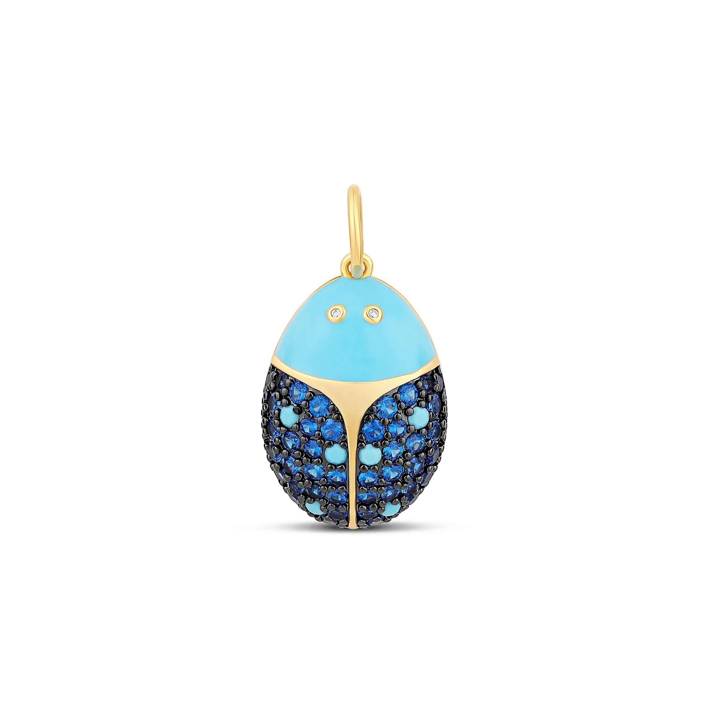 Lucky Ladybug Charm Blue
