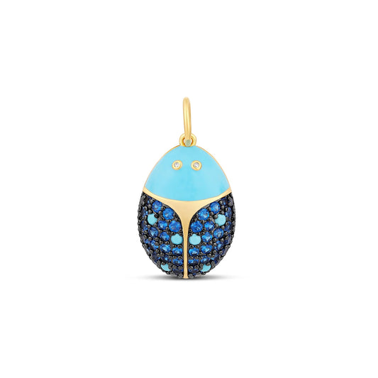 Lucky Ladybug Charm Blue