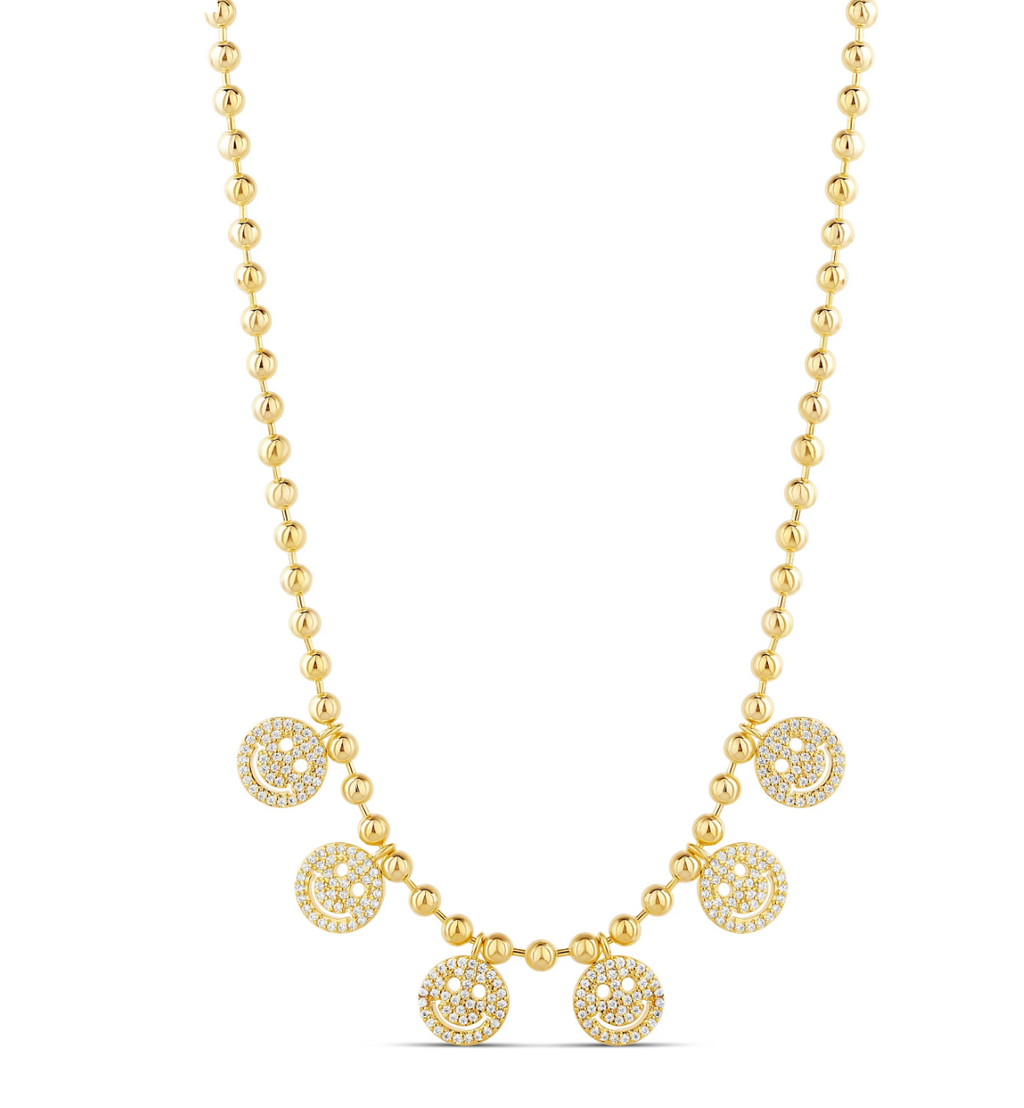 Toilet Happy Face Necklace
