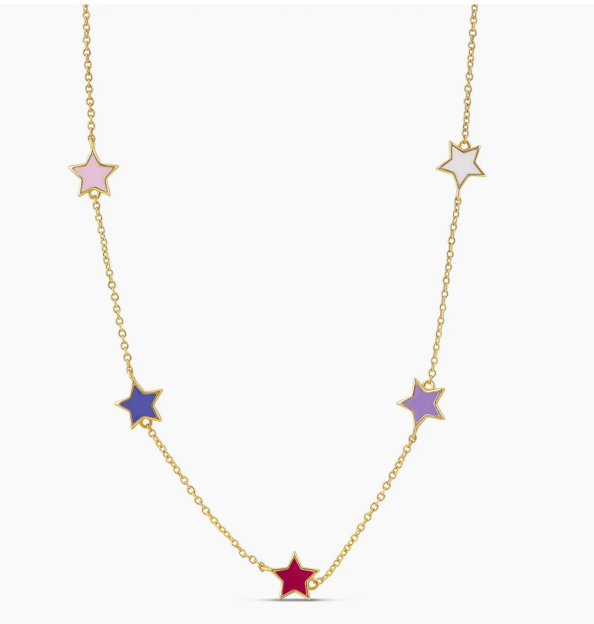 Enamel Multi Star Necklace