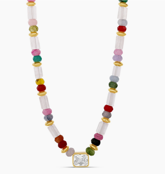 Confetti Gem Stone Necklace