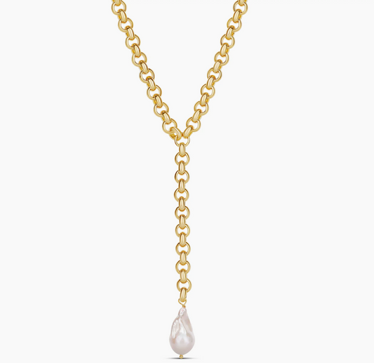 Pearl Cascade Y-Necklace
