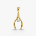 Golden Wishbone Charm