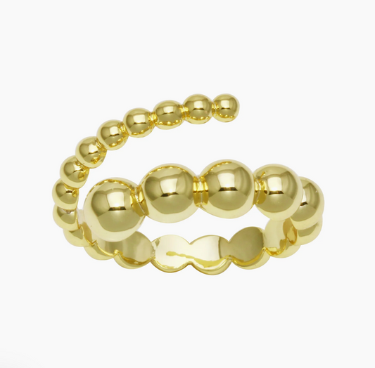 Ball Spiral Open Ring