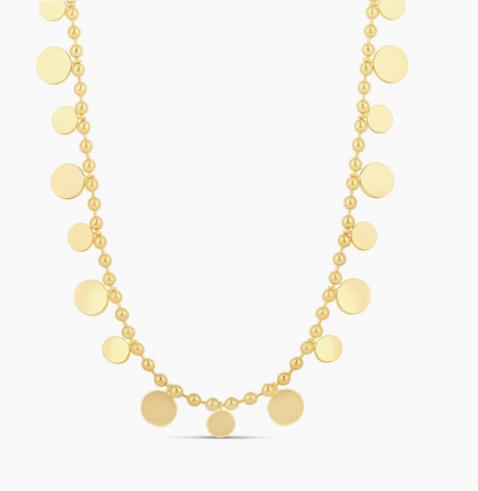 Multi Disk Dangle Necklace