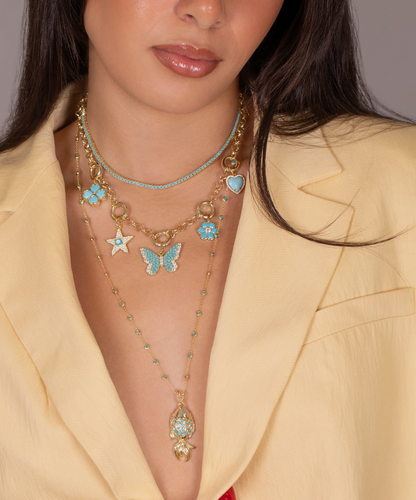 Turquoise Butterfly Charm