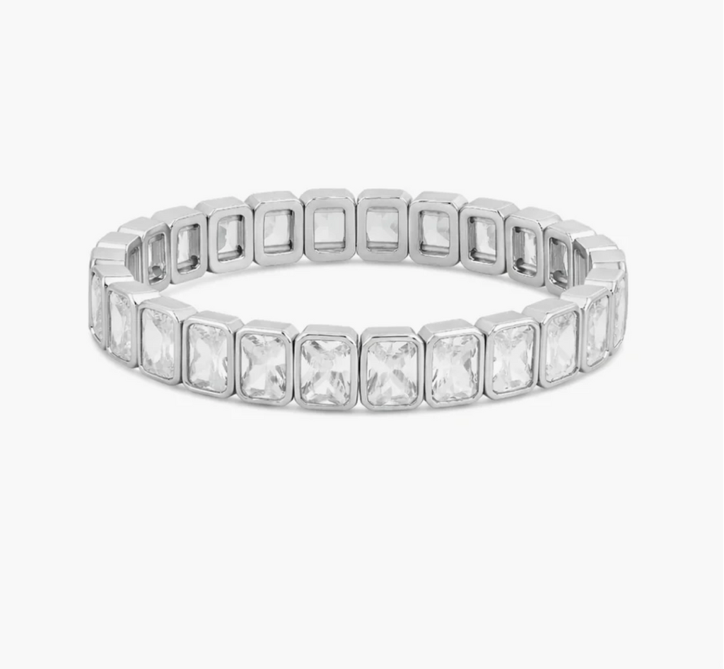 Emerald Shape Stretchy Bracelet