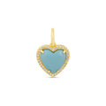 Small Stone Heart Charm