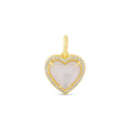 Small Stone Heart Charm