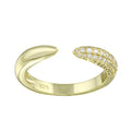 Half Pave Claw Ring